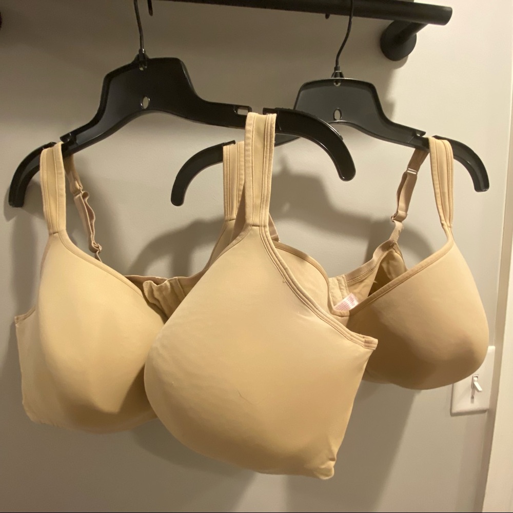 (2) 46DDD Cacique Lane Bryant smooth Balconette bras, café mocha
